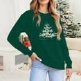 thumbnail image 7 of Women's Round Neck Merry Christmas Printed Long Sleeved Top Sweatshirts, 7 of 7
