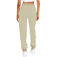 thumbnail image 5 of Pantalons de Survêtement pour Femmes avec Poches Bas Resserré à Cordon Jambe Droite Pantalons de Survêtement Confortables 2023 Pantalons Amples en Coton Jogger Noir 2TG, 5 of 5