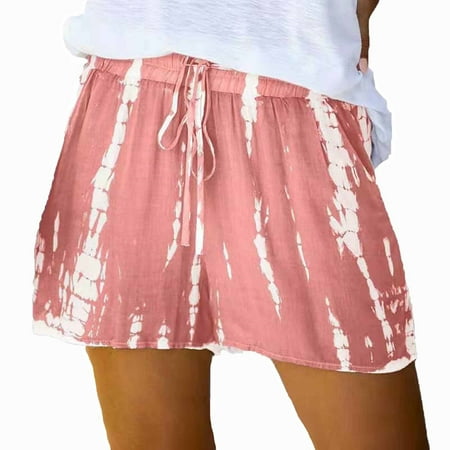 

Corashan Shorts for Women Fashion Womens Elastic Waist Soft Shorts Pockets Casual Pajama Shorts Women s Pants