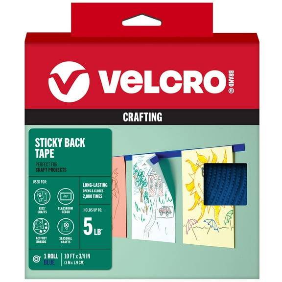 VELCRO(R) Brand Sticky Back Tape .75"X10'-Blue
