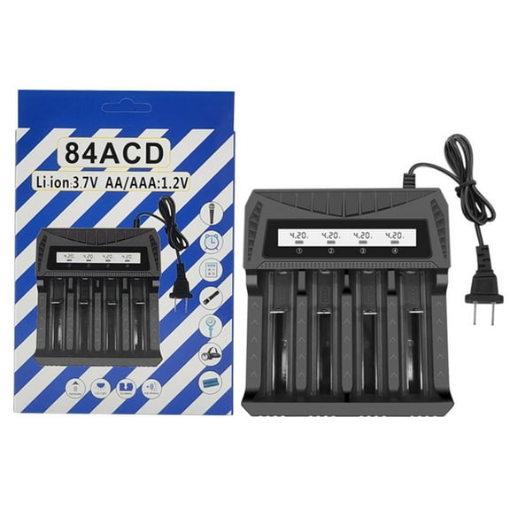 LCD Screen 18650 Battery Charger for 18650 and AA Rechargeable Batteries