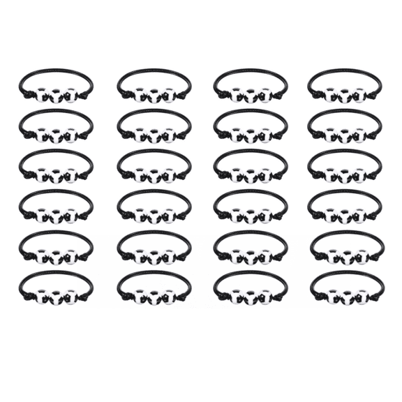 Dandelion Soccer Sports Style Bracelet, Bracelet Motivational Wristband Acrylic Beads Set, 24 Pcs