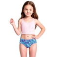 thumbnail image 4 of Kids Girls Solid Color Swim Bottoms Triangle Bikini Briefs Swimwear Gymnastics Dance Sports Underpants, 4 of 8