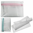 thumbnail image 2 of 2 Pc White Mesh Laundry Bag 14" x 18" Wash Lingerie Delicates Panties Hose Bras, 2 of 6