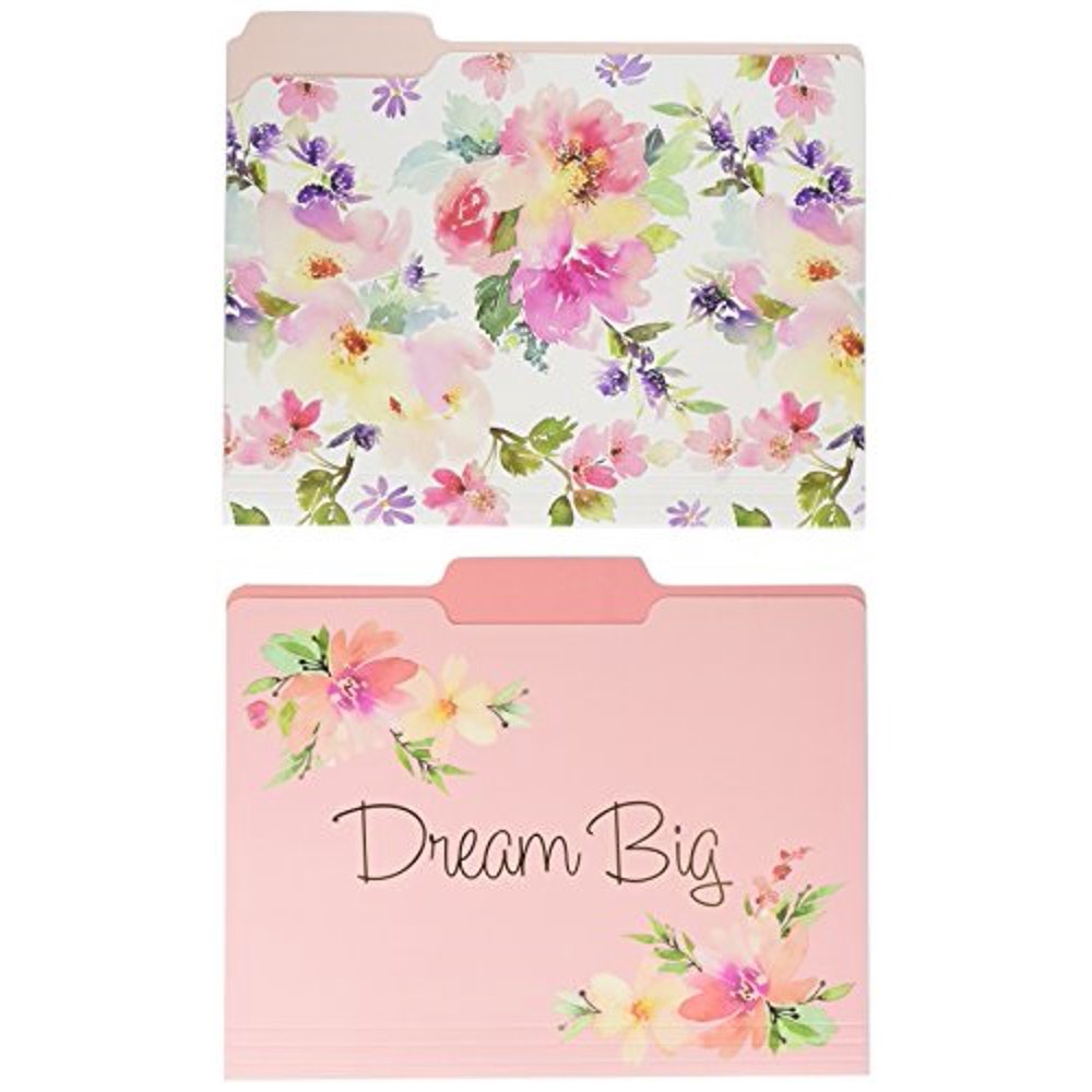 graphique watercolor floral file folder set file set includes 9