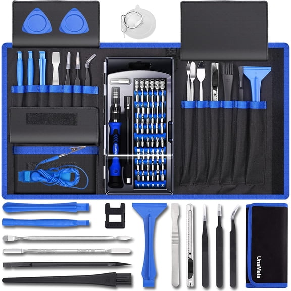 80 IN 1 Professional Computer Repair Tool Kit, Precision Screwdriver Set with 56 Bits, Magnetic Screwdriver Set for Laptop, PC, MacBook, Tablet, iPhone, PS4, , Gamer Tech Gifts for Men