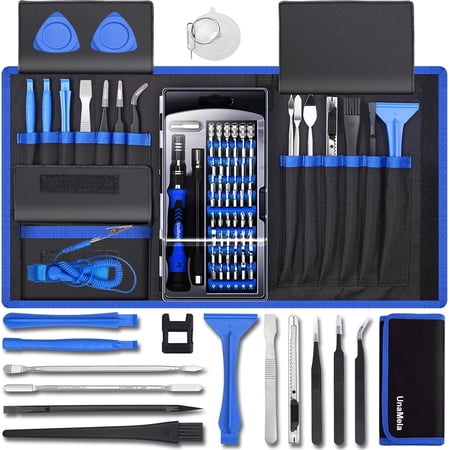 80-in-1 Professional Computer Repair Tool Kit, Precision Screwdriver Set with 56 Bits, Magnetic Screwdriver Set for Laptop, PC, MacBook, Tablet, iPhone, PS4 and Other Electronic Repair,Blue