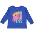 thumbnail image 3 of Inktastic Nana and Pops Love Me Retro Flowered Girls Long Sleeve Toddler T-Shirt, 3 of 5
