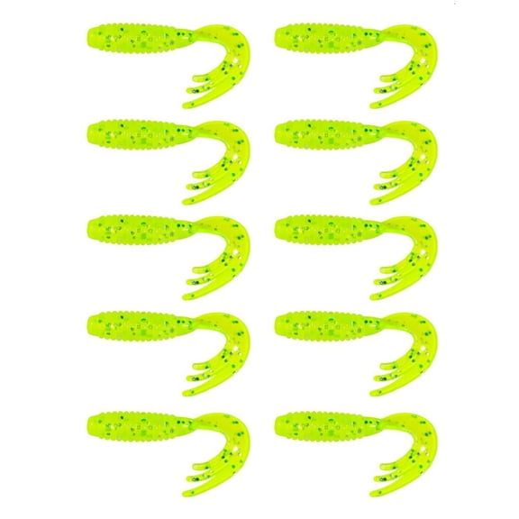 hejhncii 10pcs Soft Baits Fishing Lures Swimbait Curl Tail Worms Grub Lures 2.1g 5.5cm Saltwater Fishing Accessories
