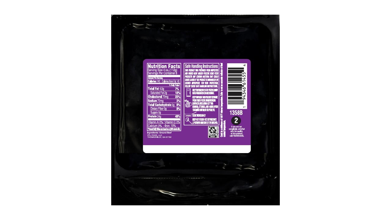 Fresh Grass-Fed 96% Lean 04% Fat Ground Beef, 2 lb Brick