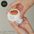 thumbnail image 4 of Ventilador de Carga para Colgar en la Cintura, Mini Ventilador Ciclónico con Clip, Portátil, con Carga USB, Pequeño y Fácil de Enganchar, Color Verde., 4 of 5