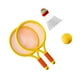 thumbnail image 5 of Juego de tenis de bádminton para niños, raquetas de tenis para niños, regalo con pelota y volante, raquetas de tenis, juguete interactivo para playa Amarillo, 5 of 8