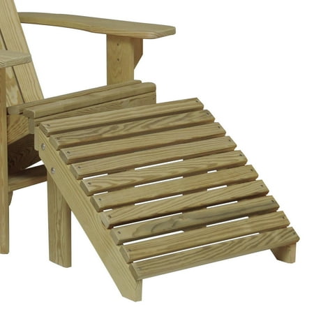 Hershy Way Home Outdoor Patio Treated Yellow Pine Wood Construction Comfortable Ottoman/ Foot Rest