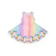 thumbnail image 3 of Quedoris Gilrs Print Twirly Dress Icecream Unicorn Sleeveless M(4-5T), 3 of 6