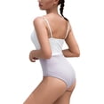 thumbnail image 4 of White Traje de baño de una pieza para mujer, Monokini con tiras, traje de baño, ropa de playa, 4 of 4