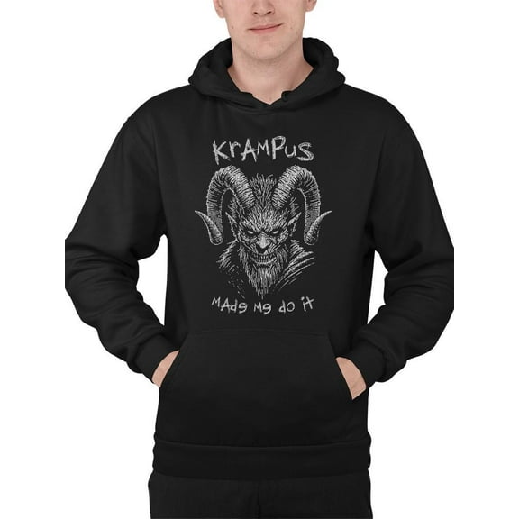 Krampus Made Me Do It Scary Christmas Men's Hoodie