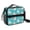 Maltese and Floral Blue Pattern, variant on Corgi and Bone Orange Pattern Bento School Insulated Lunch Bag Box with Shoulder Strap and Bottle Holder, 11" X 9.5" X 3.5"