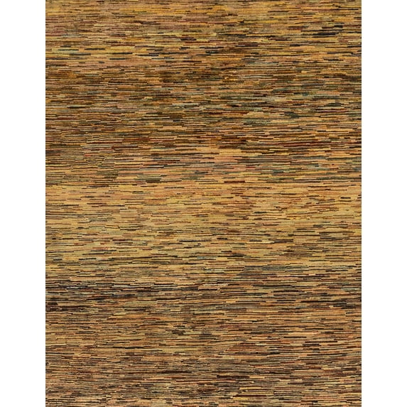 Ahgly Company Indoor Rectangle Abstract Saddle Brown Abstract Area Rugs, 5' x 7'