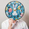 thumbnail image 6 of Yayeee Wall Clock Battery Operated 11.9" Silent Non-Ticking for Living Room, Blue Easter Bunny, 6 of 8