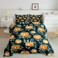 thumbnail image 2 of Manfei Retro Pumpkin Comforter Sets King Size, Fall Harvest Down Comforter, Teenager Adult Reversible Bedding King Comforter Set, Breathable Bedroom Decoration, 3pcs, 2 of 8