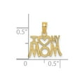 thumbnail image 2 of 14k Yellow Gold Polished I Love Heart My Mom Pendant Necklace 13.2x14.9mm Wide Pendant for Women, 2 of 2