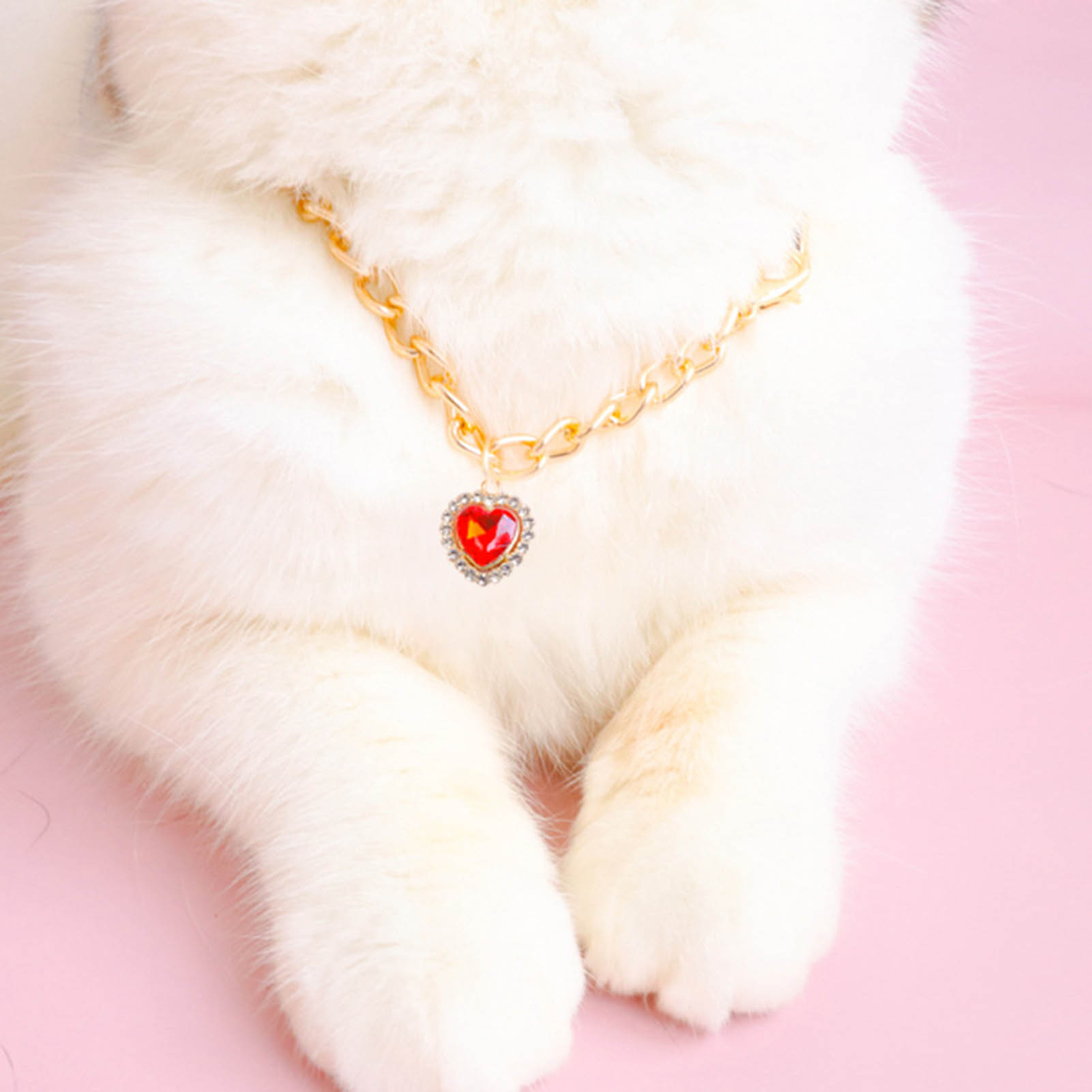 Meidiya 3Pcs Dog Cat Heart Gem Necklaces,Lovely Animal Choker Necklace Charm Gem Pendant Necklace Minimalist Jewelry for Dogs Cats Wedding Party - image 3 of 8