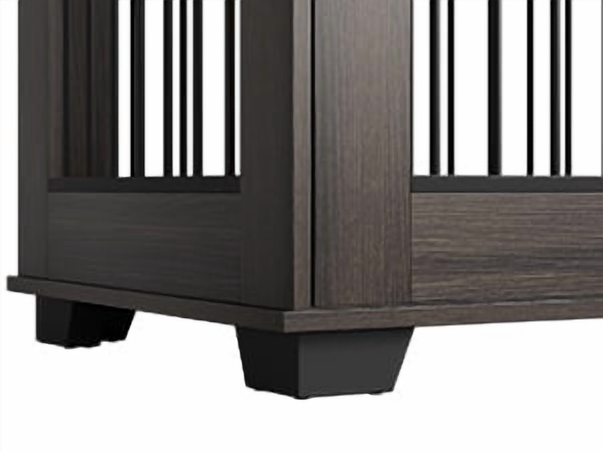 71-Inch Large Dog Crate with 3 Drawers for 2 Dogs, Spacious Wooden Indoor Kennel with Divider, Large Breed Dog Crate and TV Stand, Perfect for Medium Large Dogs