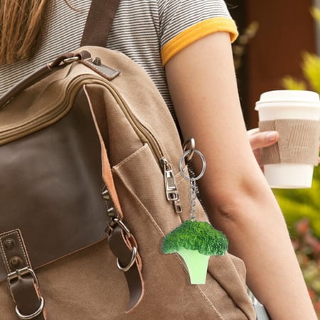 HONMEET Broccoli Toy Keychain Keychain Cute 1Set for Travel Use