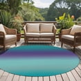 thumbnail image 4 of Teal Purple Ombre Round Area Rug 6Ft Washable Circle Rugs for Bathroom Office, Modern Gradient Abstract Art Non-Slip Carpet Floor Mats Indoor Outdoor Carpet Runner Aesthetic Home Decor, 4 of 8