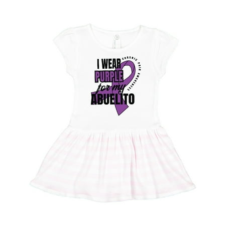 

Inktastic Chronic Pain I Wear Purple For My Abuelito Gift Toddler Girl Dress