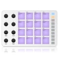 thumbnail image 1 of Controladores MIDI inalámbricos M-VAVE blancos con 16 pads de batería, 1 of 7