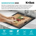 thumbnail image 5 of KRAUS Bellucci 18 Granite Composite Workstation Drop-In Top Mount Single Bowl Kitchen Bar Sink in Metallic Black with Accessories, 5 of 18