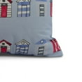thumbnail image 2 of Simply Daisy, 16" x 16" Multi Beach Hut, Stripe Print Outdoor Pillow, Blue, 2 of 2