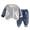 Beige, variant on GiLiling Baby Boy Casual Outfit Set - Long Sleeve Pullover Sweater and Jogger Denim Pants, 2 Piece Clothes (Beige, 12-18 Months)