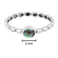 thumbnail image 4 of Classic Elegance Round Shaped Abalone Shell Sterling Silver Band Ring-9, 4 of 5