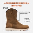 thumbnail image 2 of Bota de trabajo BRUNT Bolduc de cuero marrón sin forro para hombre, talla 6.5, 2 of 6