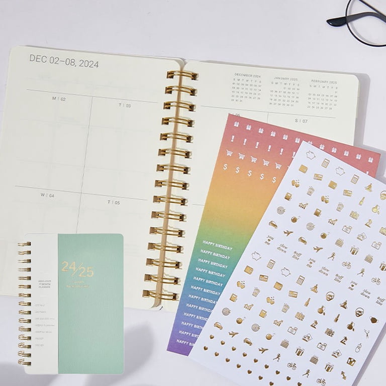 2024-2025 Monthly Planner – January 2024 To June 2025, 18-Month Calendar With Tabs, Twin-Wire Binding, Teal Cover