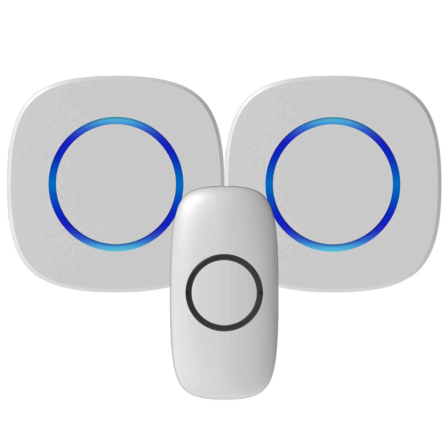 Photo 1 of Classic Waterproof Wireless Doorbell - Wireless Long Range Electric Doorbell with LED Indicators, 32 Door Alert Chimes (White, 1 receiver + 1 transmitter), RingPoint Series