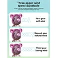 thumbnail image 6 of Innotech 3-Speed Adjustable Electroplating Cute Bear Desk Fan, 6 of 6