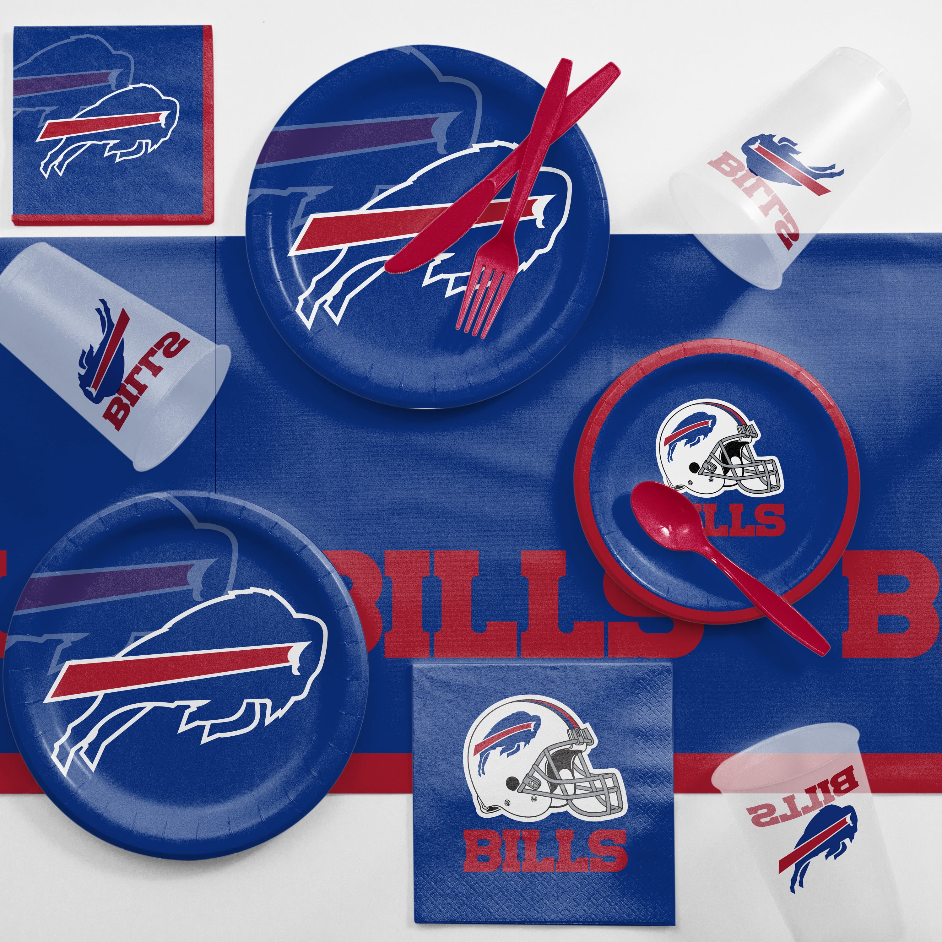 Buffalo Bills Plastic Cups, 24 Count for 24 Guests