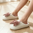 thumbnail image 3 of BERANMEY Women's Slippers with Memory Foam Plush Soft House Slippers for Women Non-Slip Indoor Outdoor Cozy Fluffy Warm Bedroom Slippers with Cute Bow Ideal Gift for Her, 3 of 7