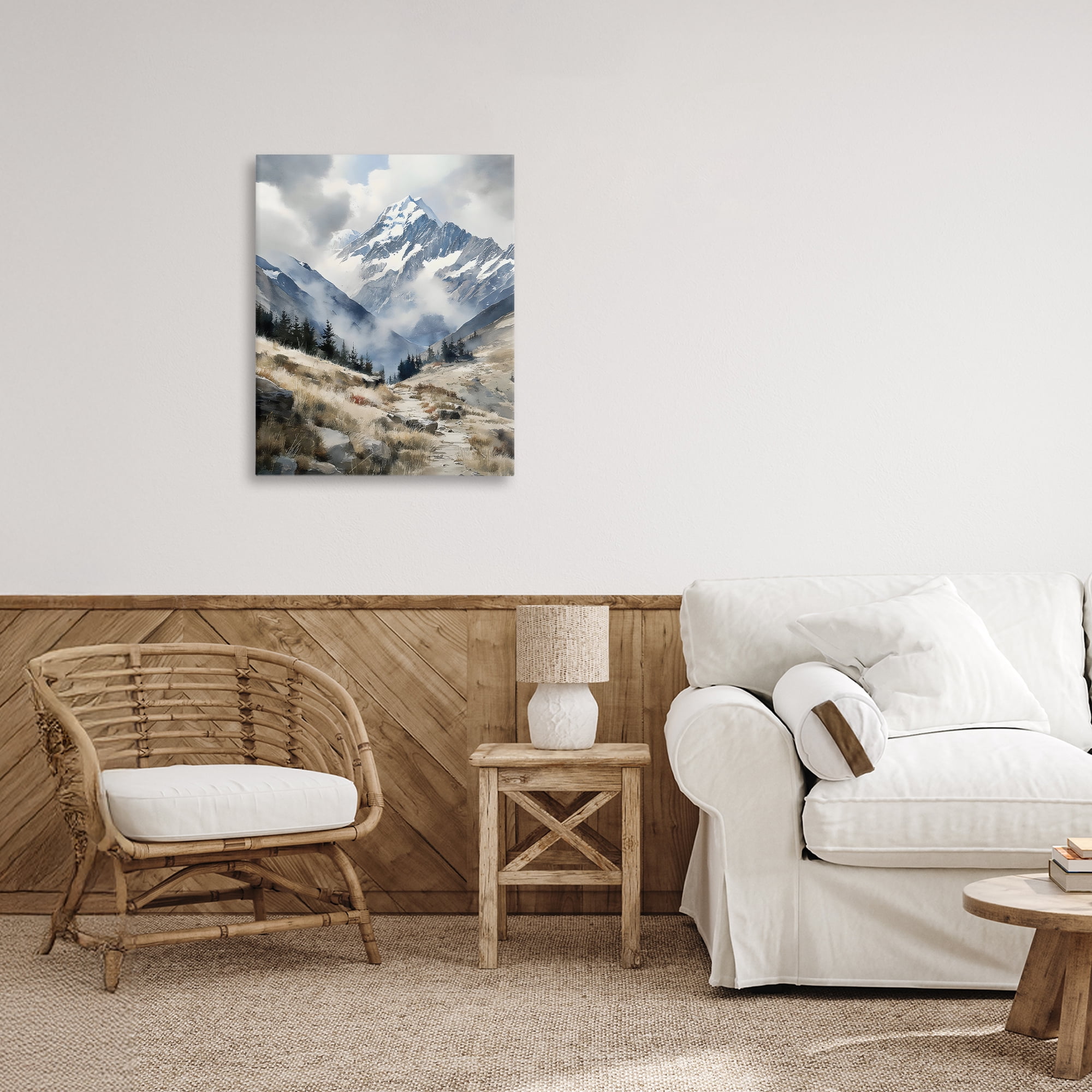 Stupell Industries Snow Caps Mountain Peaks Canvas Wall Art, design by Franklyn Gregory