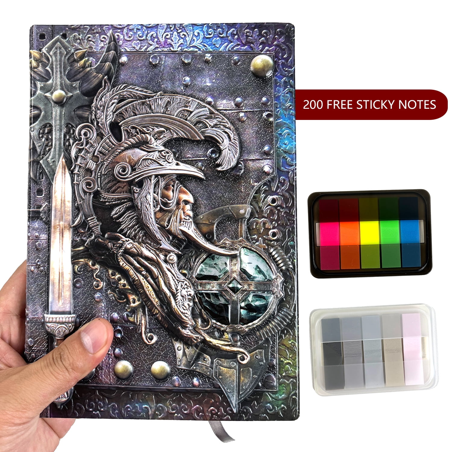 DND Notebook/Diary, unique 288 page book with warrior cover, ideal for Dungeons & Dragons/D&D. Makes a great RPG accessory, nerdy fantasy gift for DMs and players, men or women.