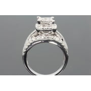 10k White Gold 2.75 Carat Women Real Diamond Engagement Ring Wedding Ring Bridal