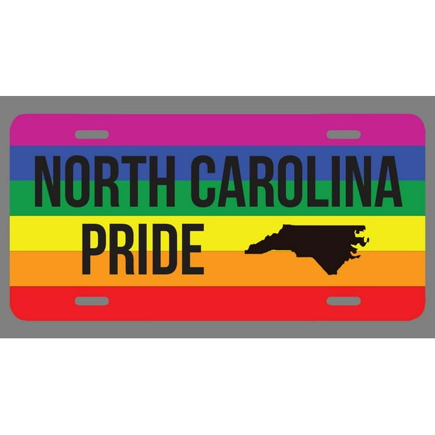 North Carolina Pride Flag License Plate Tag Vanity Novelty Metal UV