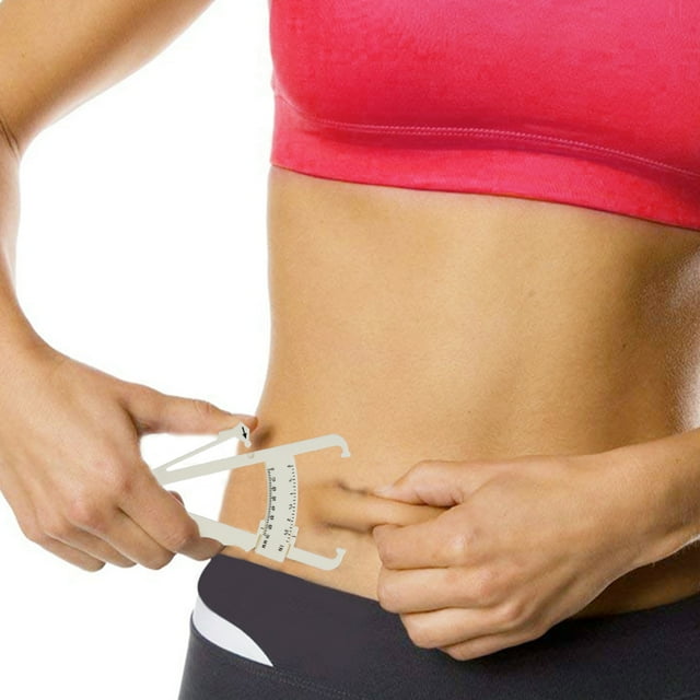 Fat Measure Caliper, 1PC Body Fat Caliper Double Scale White Lightweight ABS For Fitness