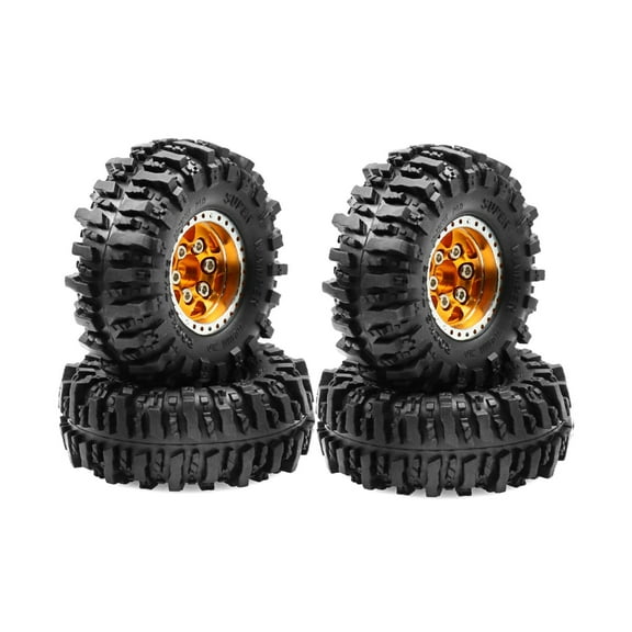 Remote Control Model Rubber Car Supplies Beadlock Wheel Mud Terrain Tires Set Wheel Tires Detachable Fine Car Parts