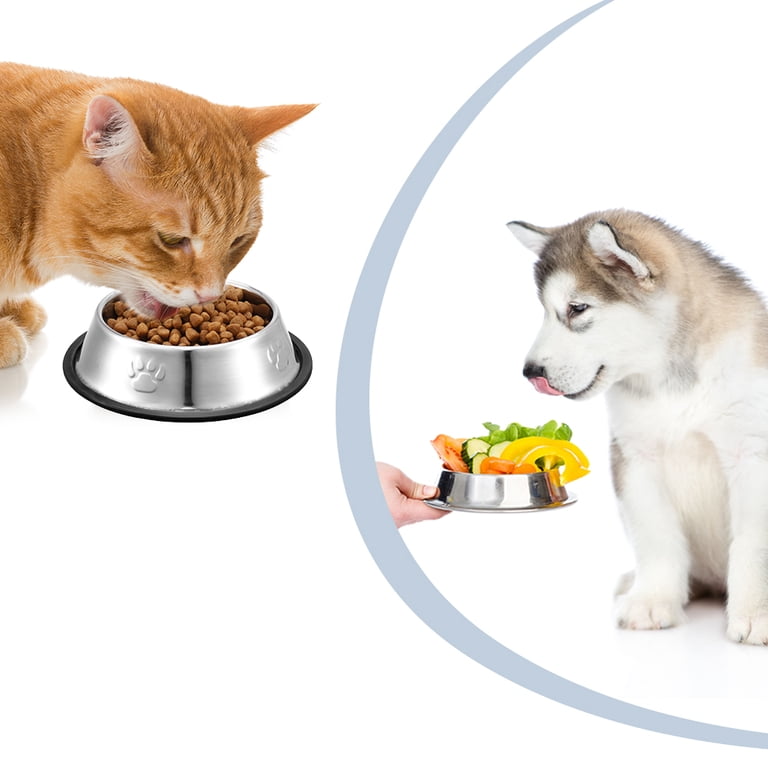 Abaima Stainless Steel Cat Food Bowls, 3-Pack Non-Slip photo 6