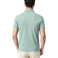 thumbnail image 6 of KLHDSF Men's Polo Shirts 3 Buttons Casual Work T-Shirts Quick Dry Short Sleeve Golf Shirt Pique Jersey Outdoor Performance Top Army Green L, 6 of 8
