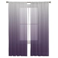 thumbnail image 2 of Purple Ombre Semi Sheer Curtains 63 Inch Length 2 Panels Set, Farmhouse Gradient Modern Abstract Art Sheer Kitchen Curtain Privacy Voile Window Curtain for Living Room Bedroom Rod Pocket Drapes, 2 of 7